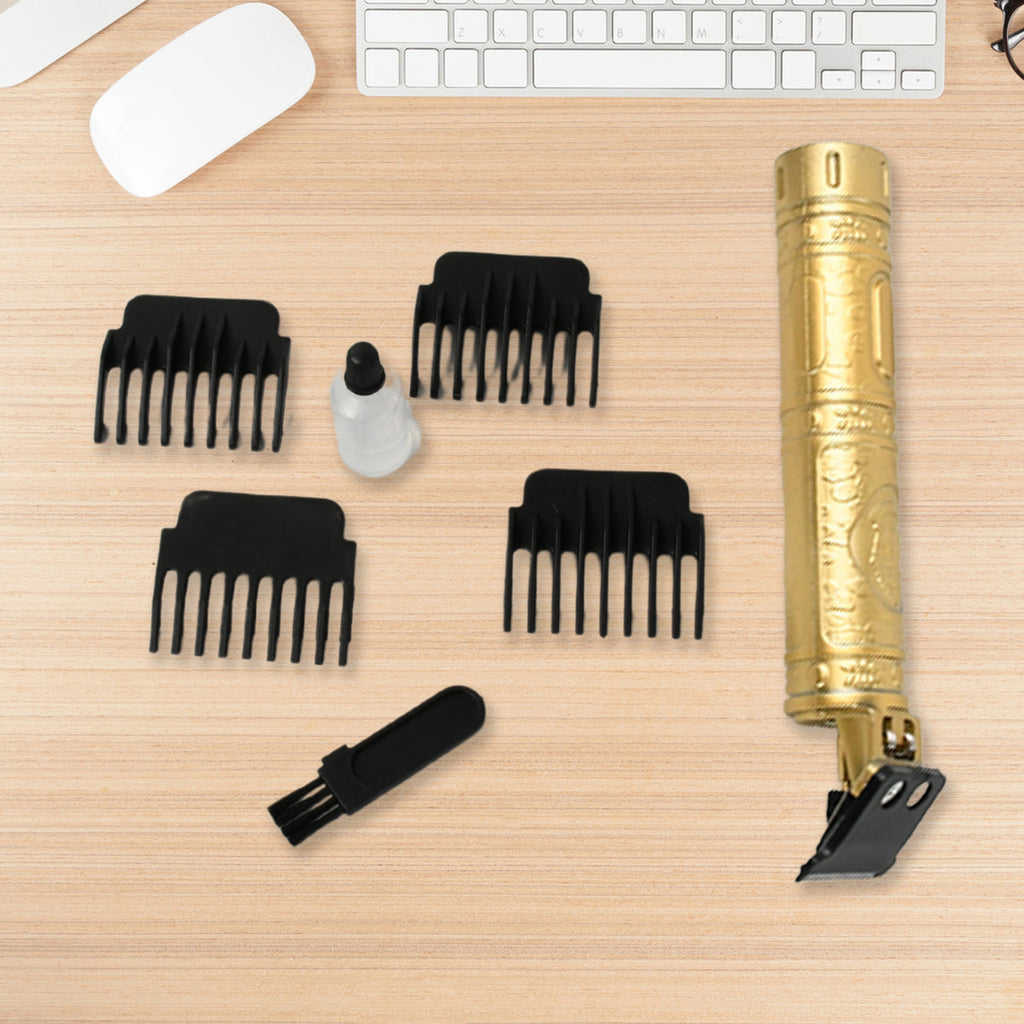 Plastic Body Hair Trimmer For Men Hairstyle Trimmer Professional Hair Clipper Electric Shaving Machine Dry Shaving For Men - Hair Shaving And Trimming Beard With 4 Adjustable Blade Clipper Oil Cleaning Brush